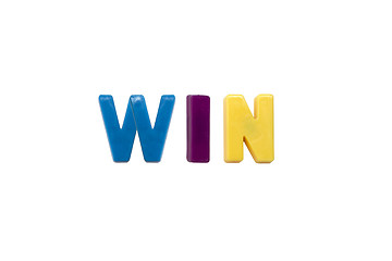 Image showing Letter magnets WIN