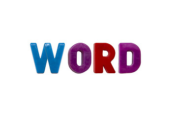 Image showing Letter magnets WORD