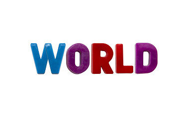 Image showing Letter magnets WORLD