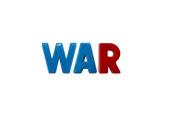 Image showing Letter magnets WAR