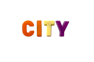 Image showing Letter magnets CITY