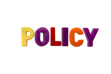 Image showing Letter magnets POLICY