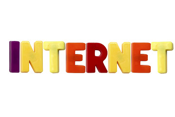 Image showing Letter magnets INTERNET