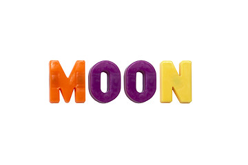 Image showing Letter magnets MOON