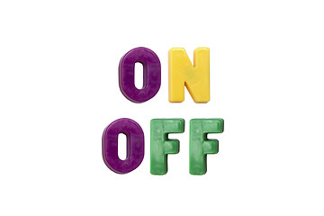 Image showing Letter magnets ON OFF