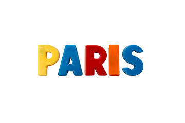 Image showing Letter magnets PARIS isolated on white