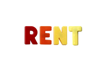 Image showing Letter magnets RENT