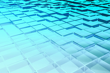 Image showing abstract glass cubes background