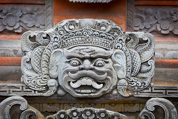 Image showing Portrait of a mythical character on the wall of the Indonesian t