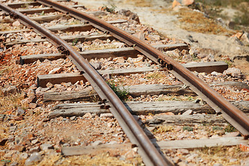 Image showing The old narrow-gauge railway