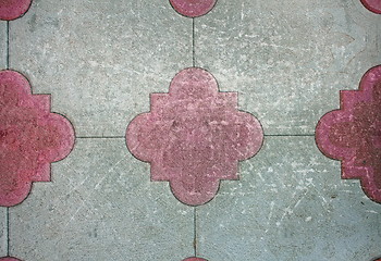 Image showing abstract  cement tiles