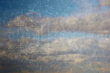 Image showing abstract sky like painting on old wall