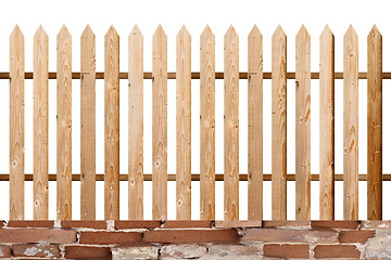 Image showing fir wood simple isolated fence