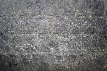 Image showing old tyre abstract scratched surface