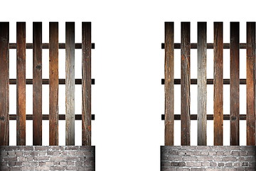 Image showing gate in wood simple fence