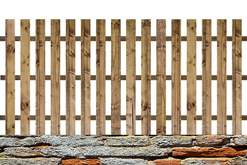 Image showing isolated planks fence