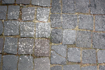 Image showing distressed stone pavement