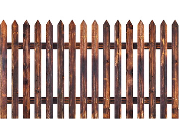 Image showing sharp planks on wood fence