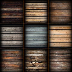 Image showing colorful wooden planks collection