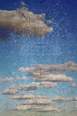 Image showing clouds on grungy background