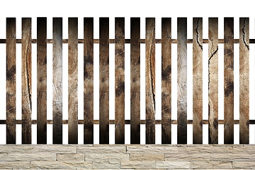 Image showing isolated wood fence for your design