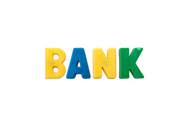 Image showing Letter magnets BANK