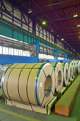 Image showing rolls of steel sheet 