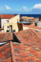 Image showing Italy. Sicily island . Cefalu. Roofs 