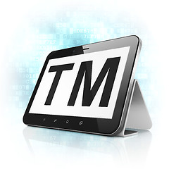 Image showing Law concept: Trademark on tablet pc computer