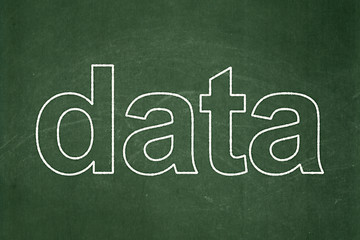 Image showing Data concept: Data on chalkboard background