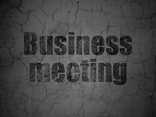 Image showing Finance concept: Business Meeting on grunge wall background