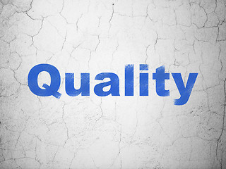 Image showing Marketing concept: Quality on wall background