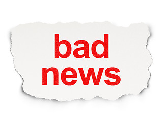 Image showing News concept: Bad News on Paper background