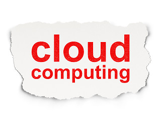 Image showing Cloud technology concept: Cloud Computing on Paper background