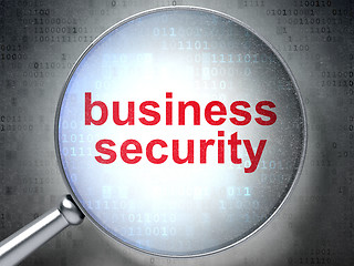 Image showing Privacy concept: Business Security with optical glass