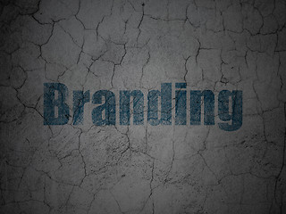 Image showing Advertising concept: Branding on grunge wall background