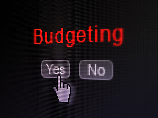 Image showing Finance concept: Budgeting on digital computer screen