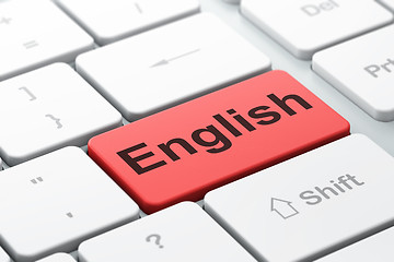 Image showing Education concept: English on computer keyboard background