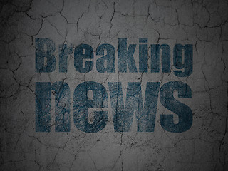Image showing News concept: Breaking News on grunge wall background