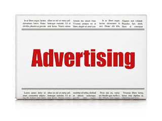 Image showing Marketing concept: newspaper headline Advertising