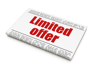 Image showing Finance concept: newspaper headline Limited Offer