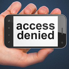 Image showing Security concept: Access Denied on smartphone