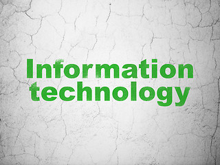 Image showing Information concept: Information Technology on wall background