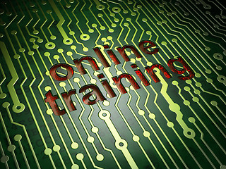 Image showing Education concept: Online Training on circuit board background