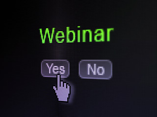 Image showing Education concept: Webinar on digital computer screen