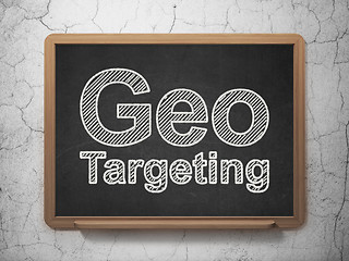 Image showing Finance concept: Geo Targeting on chalkboard background