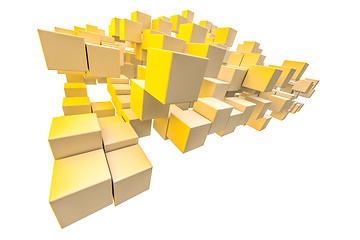 Image showing yellow shaded cubes