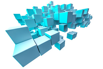 Image showing blue shaded cubes