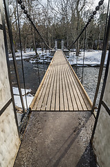 Image showing Bridge across the canal in the spring