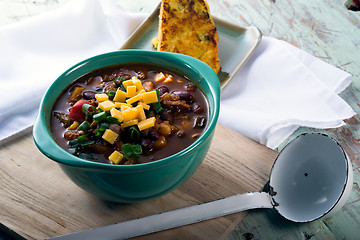 Image showing Bowl of Vegetarian Chili